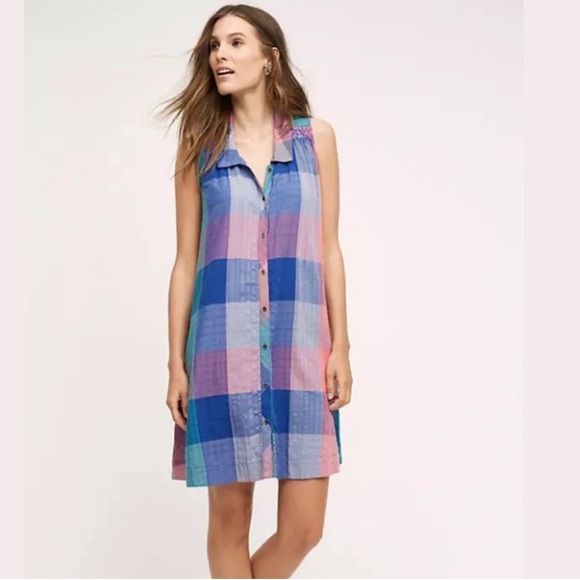 Anthropologie Holding Horses Plaid Ronan Dress XXSP - Picture 2 of 5